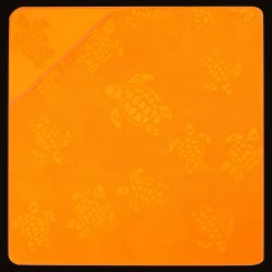 Outlet Vilebrequin Baby Beach Towel Turtle Jacquard Solid Carrot/Orange