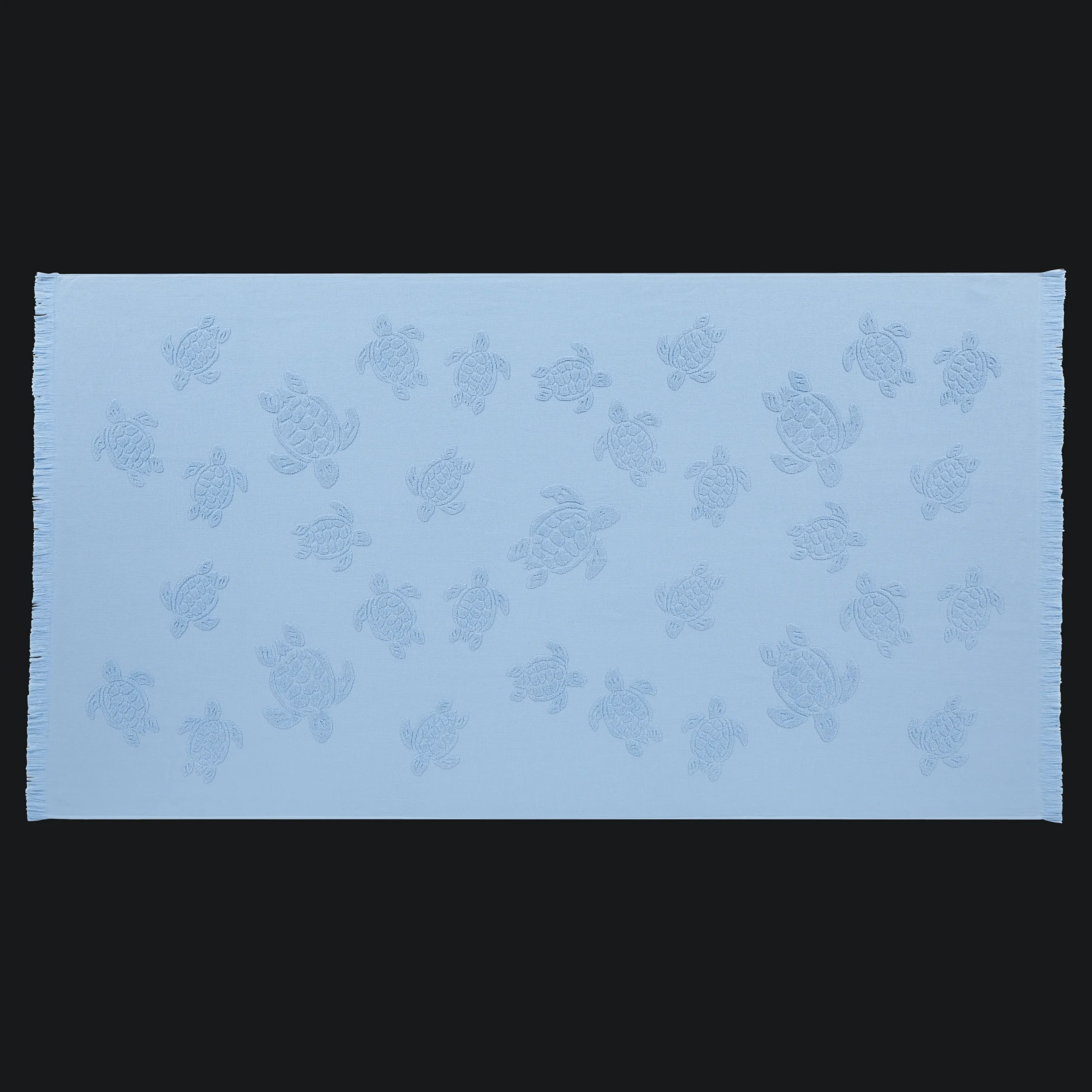 Flash Sale Vilebrequin Beach Fouta In Organic Cotton Turtles Jacquard Divine/Blue