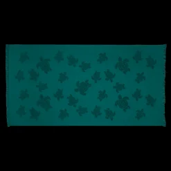 Outlet Vilebrequin Beach Fouta In Organic Cotton Turtles Jacquard Linden/Green