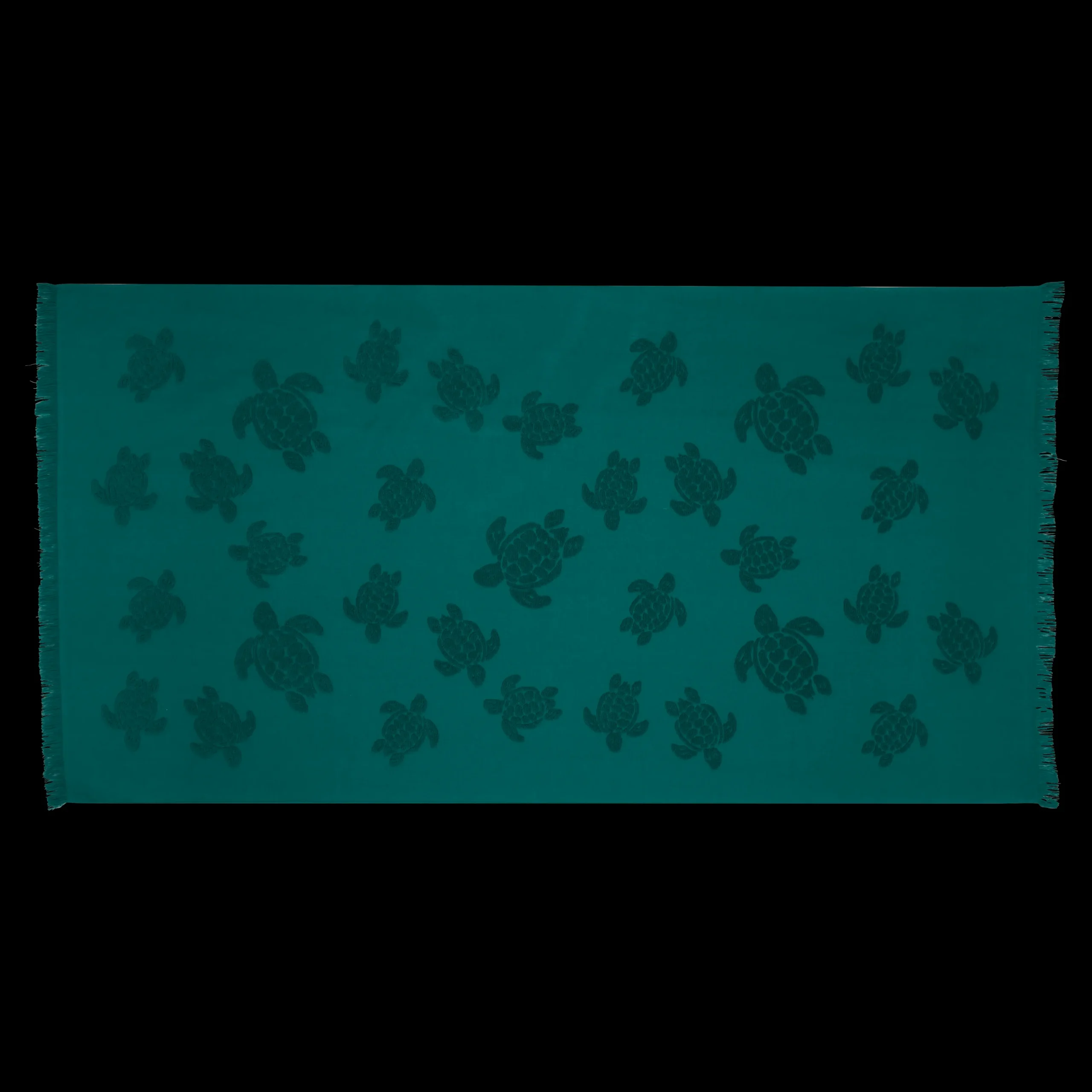 Outlet Vilebrequin Beach Fouta In Organic Cotton Turtles Jacquard Linden/Green