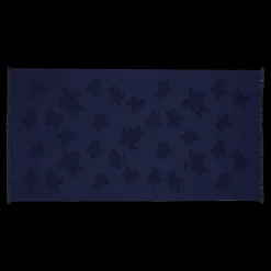 Best Sale Vilebrequin Beach Fouta In Organic Cotton Turtles Jacquard Navy/Blue