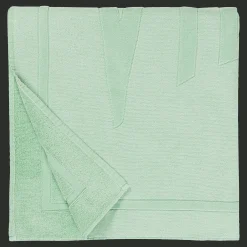 New Vilebrequin Beach Towel Cotton Solid Mineral Water Green/Green