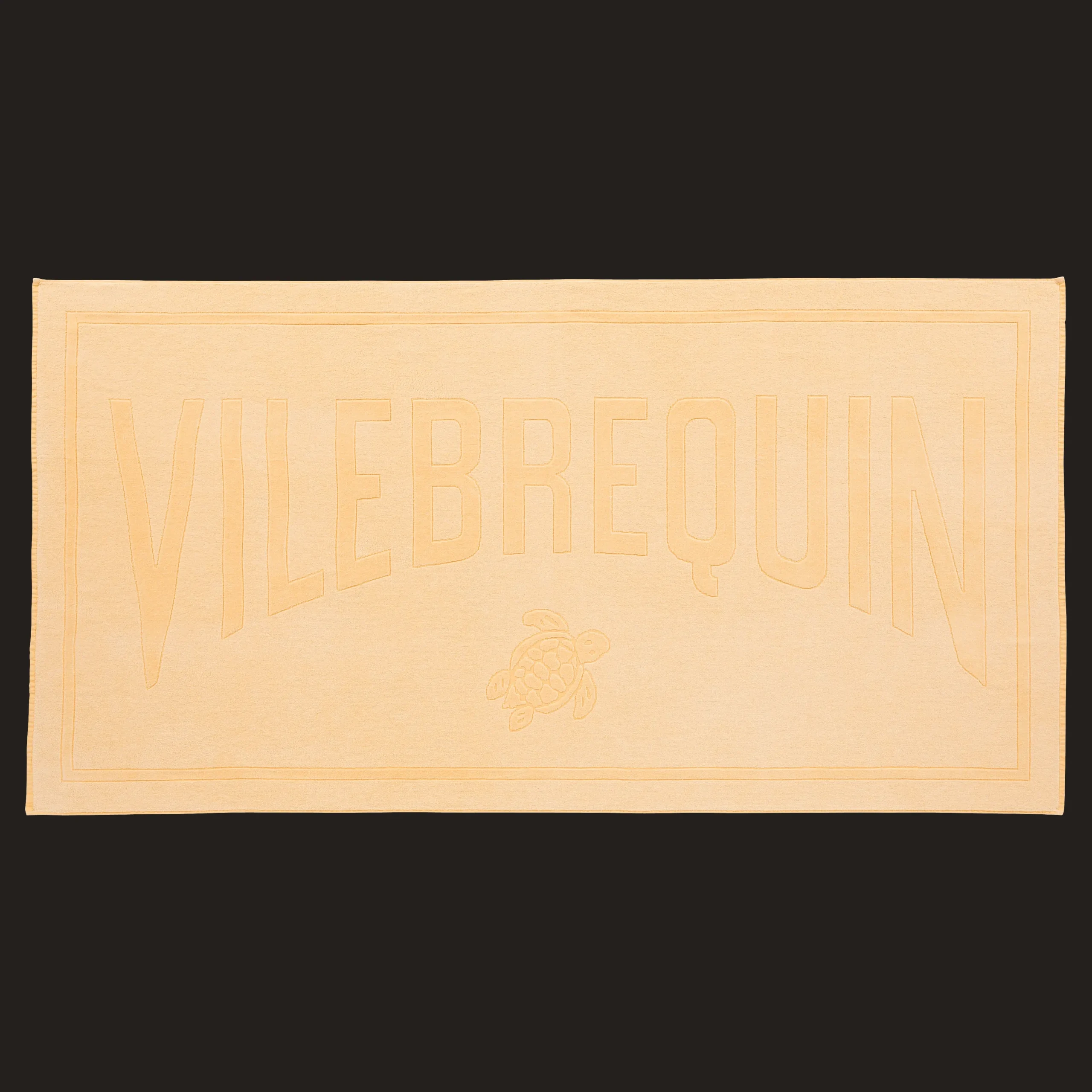 Clearance Vilebrequin Beach Towel Cotton Solid Mineral Genet/Yellow