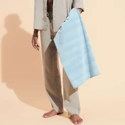 Discount Vilebrequin Beach Towel Cotton Solid Mineral Source/Blue