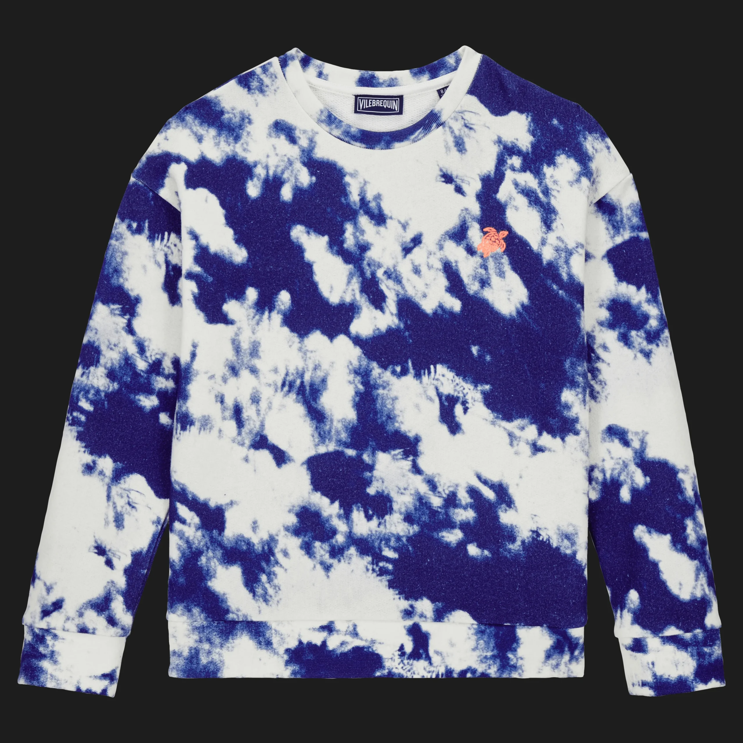 Best Sale Vilebrequin Boys Cotton Crewneck Sweatshirt Tie & Dye Navy/Blue