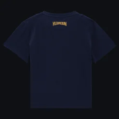 Fashion Vilebrequin Boys Cotton T-Shirt The Year Of The Rabbit Navy/Blue