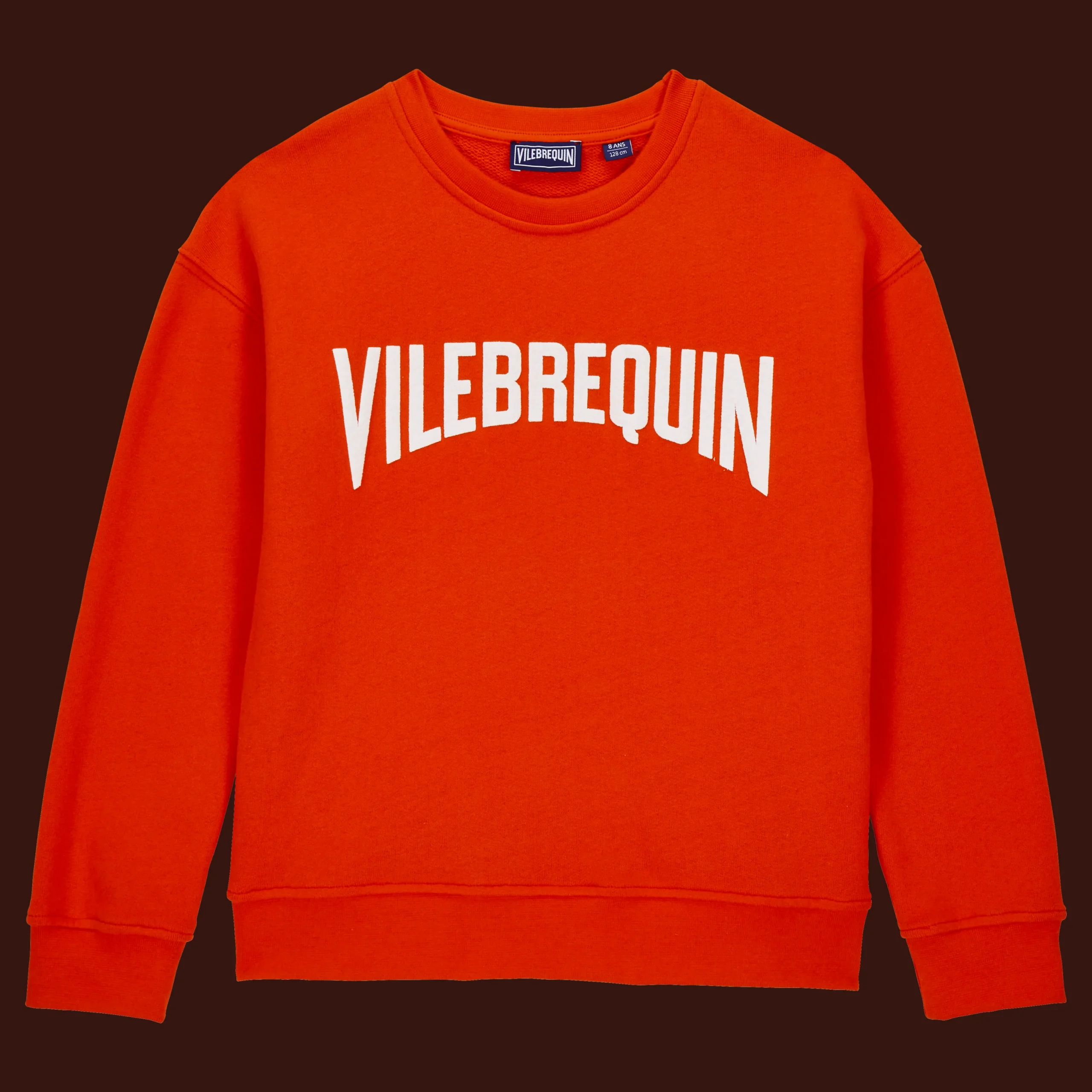 Outlet Vilebrequin Boys Crewneck Cotton Sweatshirt Logo Poppy Red/Red