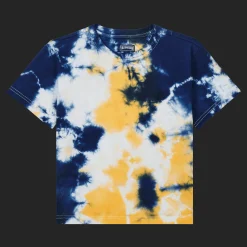 Clearance Vilebrequin Boys Organic Cotton T-Shirt Tie & Dye Navy/Blue