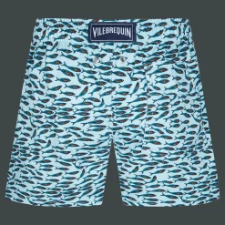 Hot Vilebrequin Boys Stretch Swim Trunks Gulf Stream Thalassa/Blue
