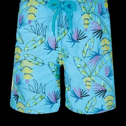 Shop Vilebrequin Boys Swim Trunks Go Bananas Jaipuy/Blue