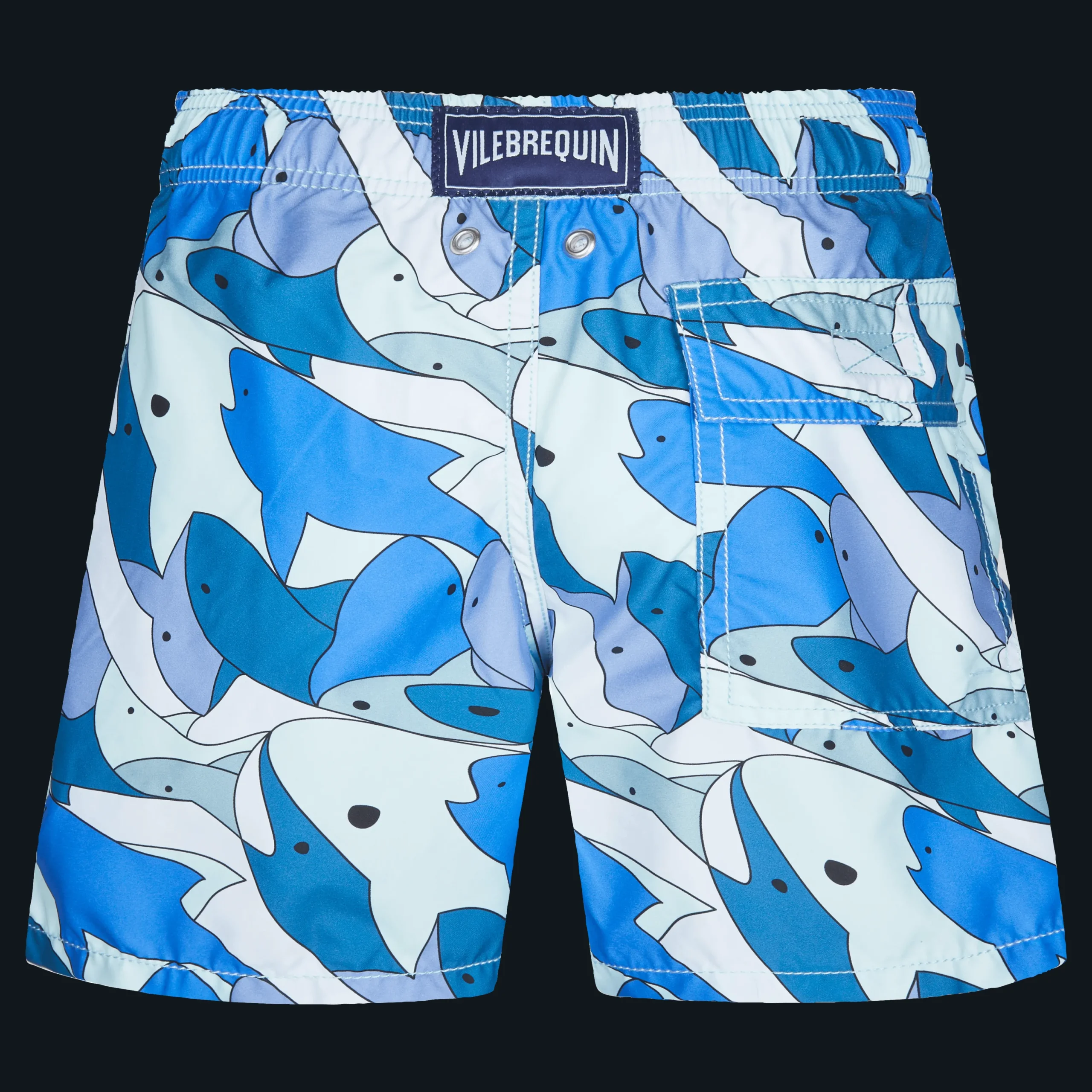 Cheap Vilebrequin Boys Swim Trunks Shark All Around Thalassa/Blue