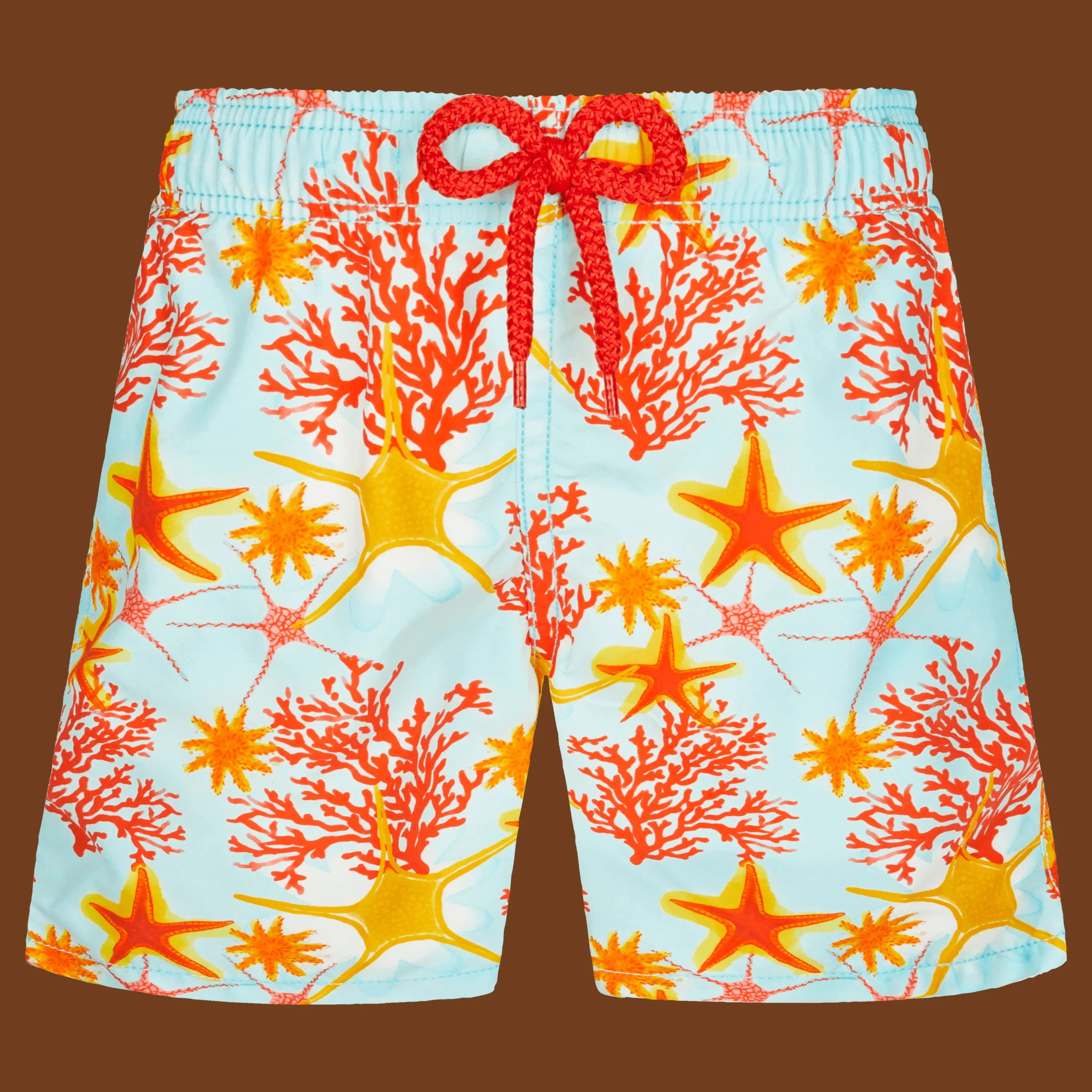 Fashion Vilebrequin Boys Swim Trunks Starlettes & Coraux Thalassa/Blue