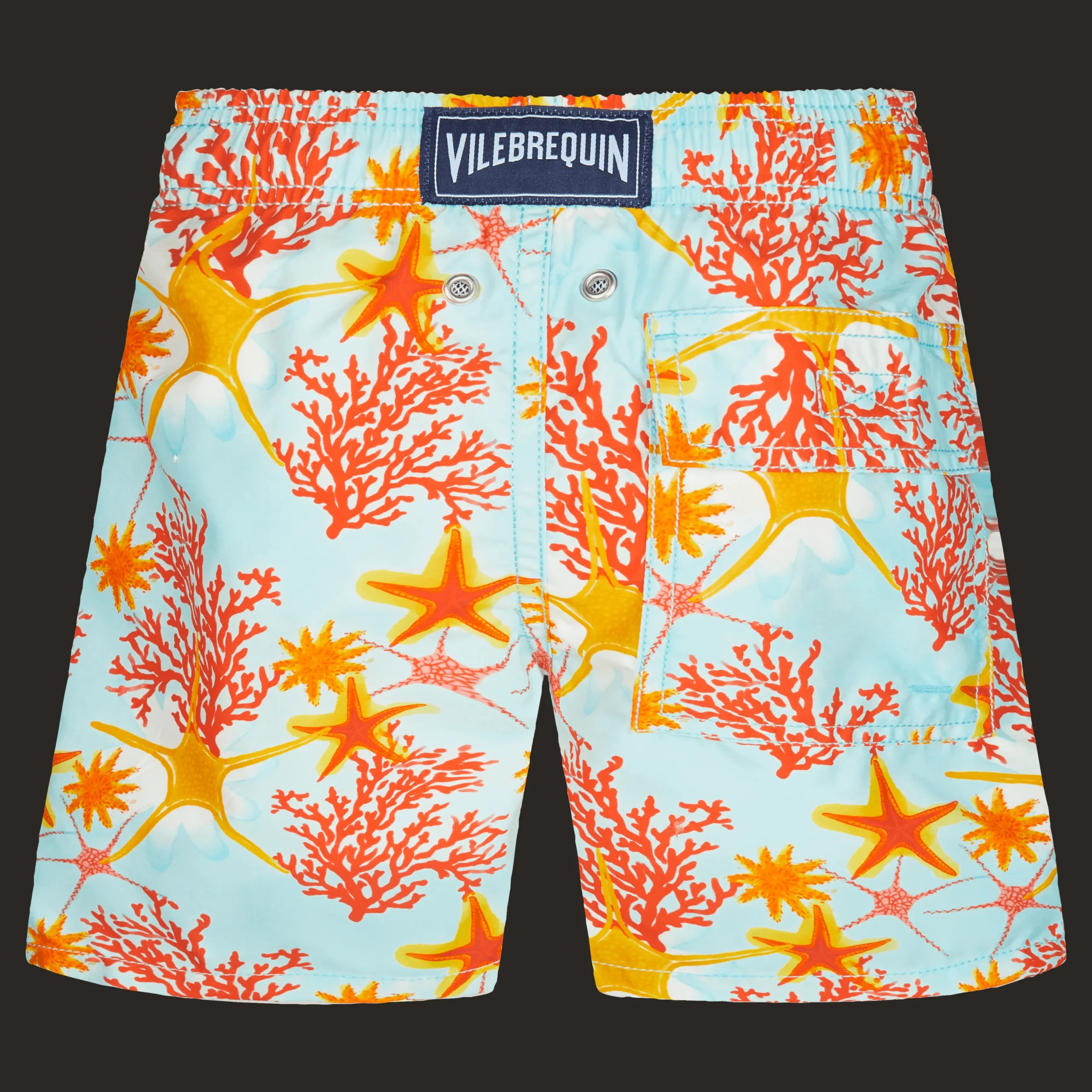 Fashion Vilebrequin Boys Swim Trunks Starlettes & Coraux Thalassa/Blue