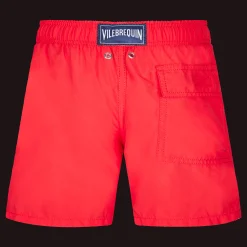 Cheap Vilebrequin Boys Swim Trunks Water-Reactive Crabs & Schrimps Poppy Red/Red