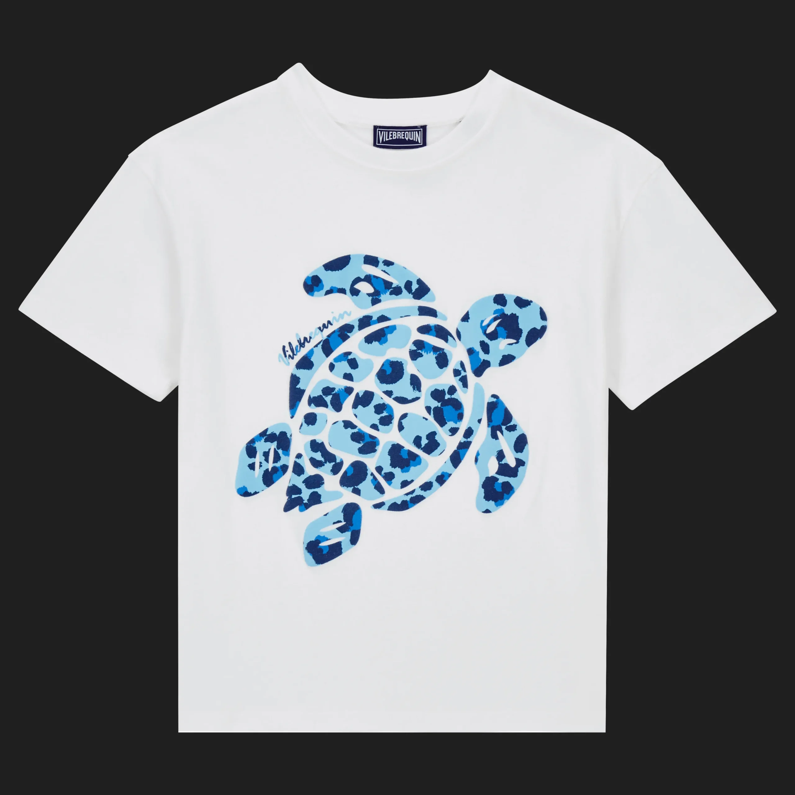 Best Vilebrequin Boys T-Shirt Turtles Leopard White/White