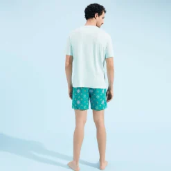 Best Sale Vilebrequin Cotton Men T-Shirt Holidays Signpost Thalassa/Blue