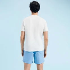 Clearance Vilebrequin Cotton Men T-Shirt Malibu Lifeguard Off White/White