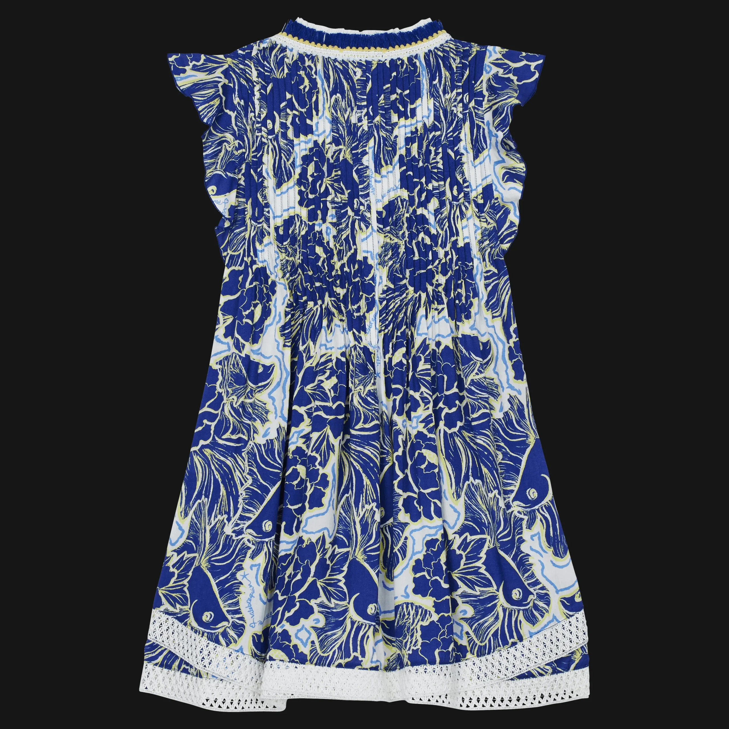 Shop Vilebrequin Girl Mini Dress Hidden Fishes - X Poupette St Barth Purple Blue/Blue