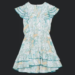 Best Sale Vilebrequin Girl Mini Dress Hidden Fishes - X Poupette St Barth White/White