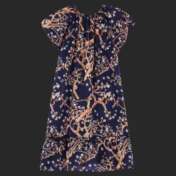 Hot Vilebrequin Girls Cotton Voile Dress Sweet Blossom Navy/Blue