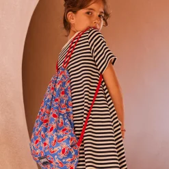 Shop Vilebrequin Girls Dress Stripes Navy/White/Blue