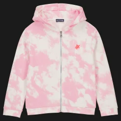 Best Sale Vilebrequin Girls Front Zip Sweatshirt Tie & Dye Starfruit/Pink