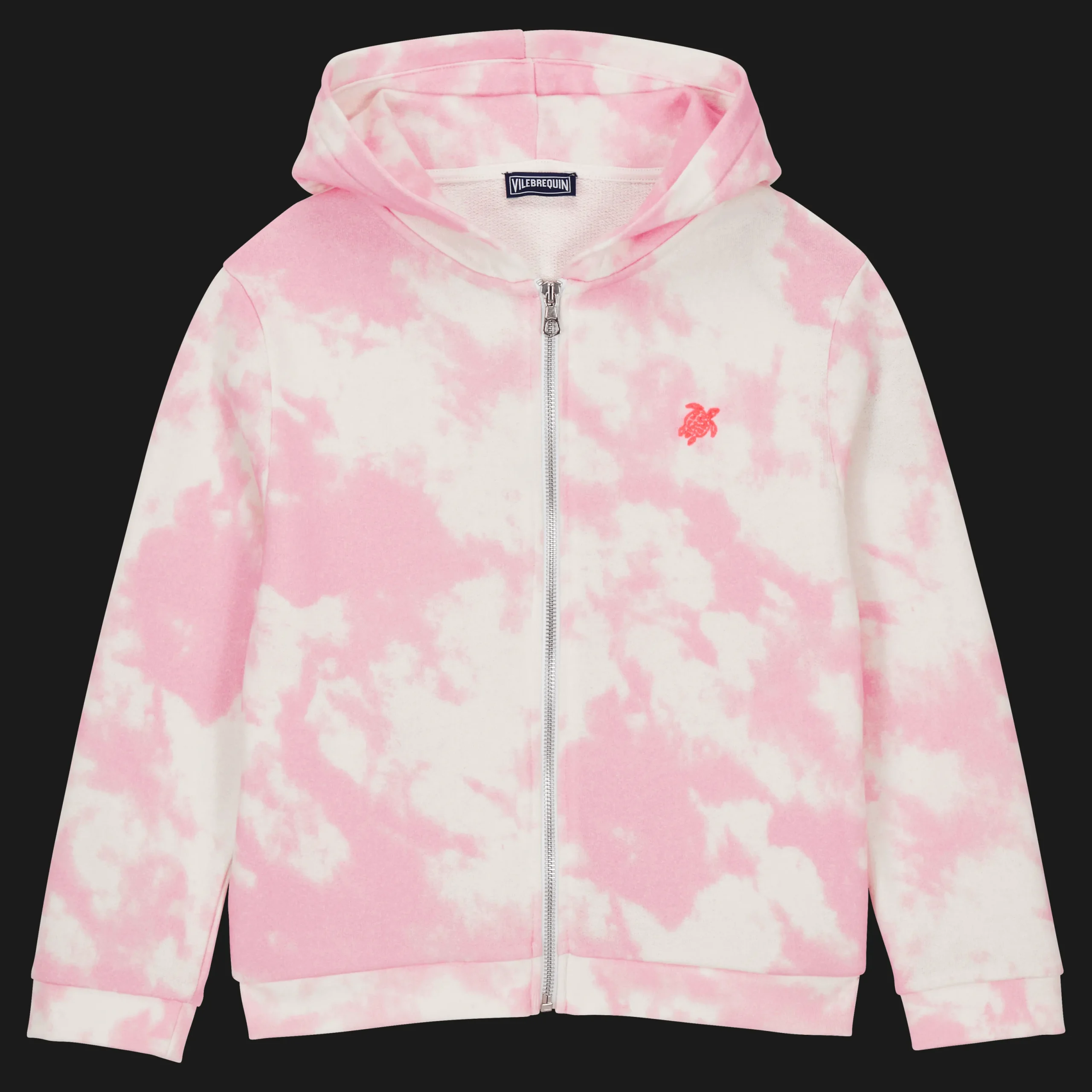 Best Sale Vilebrequin Girls Front Zip Sweatshirt Tie & Dye Starfruit/Pink