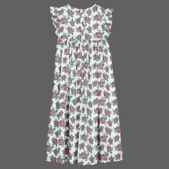 Hot Vilebrequin Girls Long Dress Provencal Turtle White/White