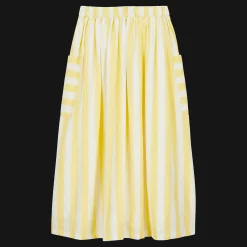 Cheap Vilebrequin Girls Long Skirt Stripes Sunflower/Yellow