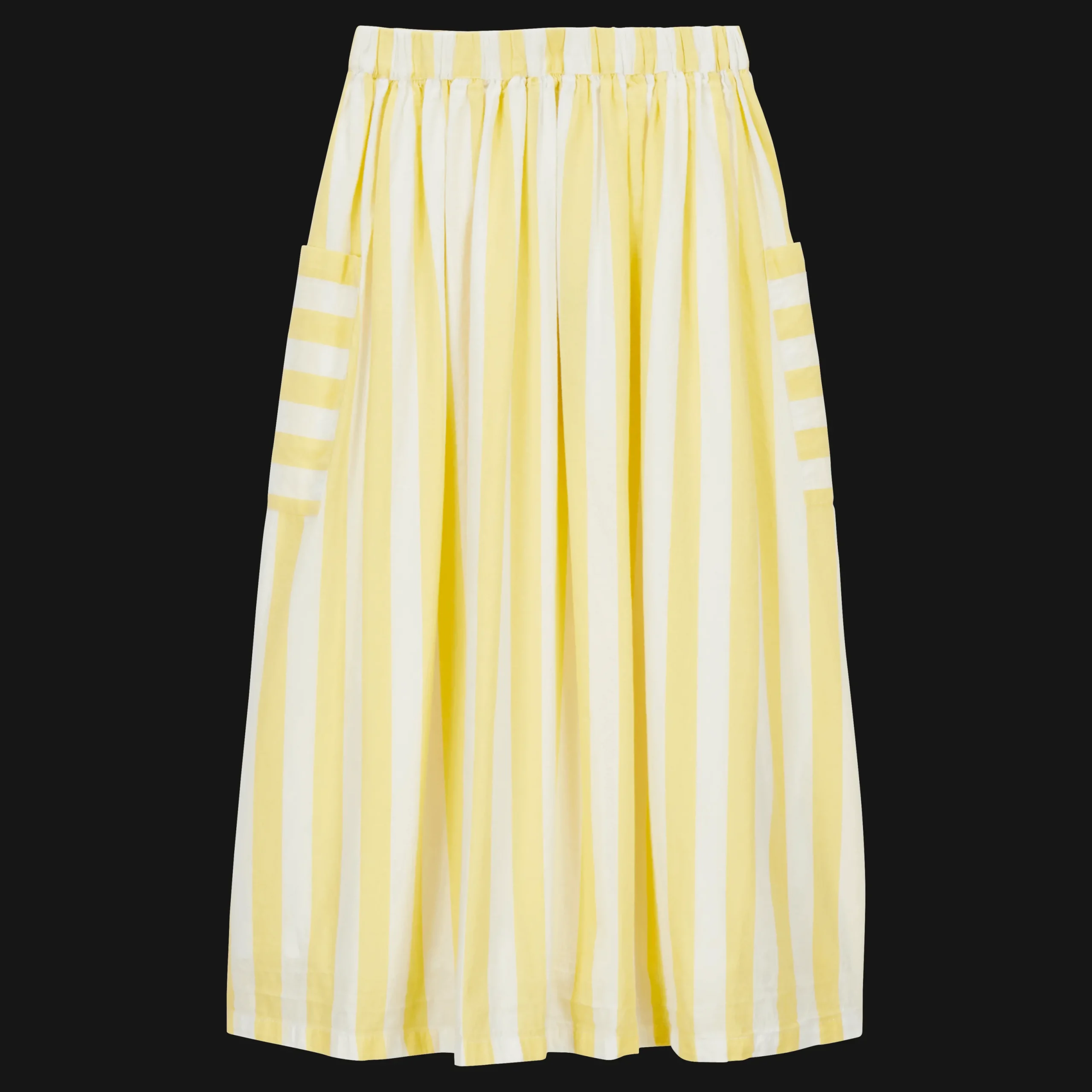 Cheap Vilebrequin Girls Long Skirt Stripes Sunflower/Yellow