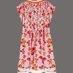 New Vilebrequin Girls Mini Dress Iris Lace- X Poupette St Barth Shocking Pink/Pink