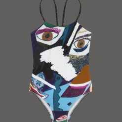 Cheap Vilebrequin Girls One-Piece Swimsuit Envoutement - X Deux Femmes Noires Purple Blue/Blue
