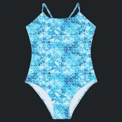 Discount Vilebrequin Girls One-Piece Swimsuit Flowers Tie & Dye Navy/Blue