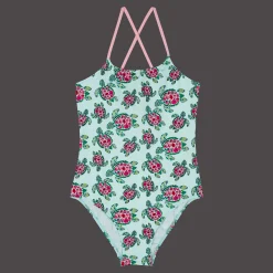 Best Vilebrequin Girls One-Piece Swimsuit Provencal Turtle Thalassa/Blue