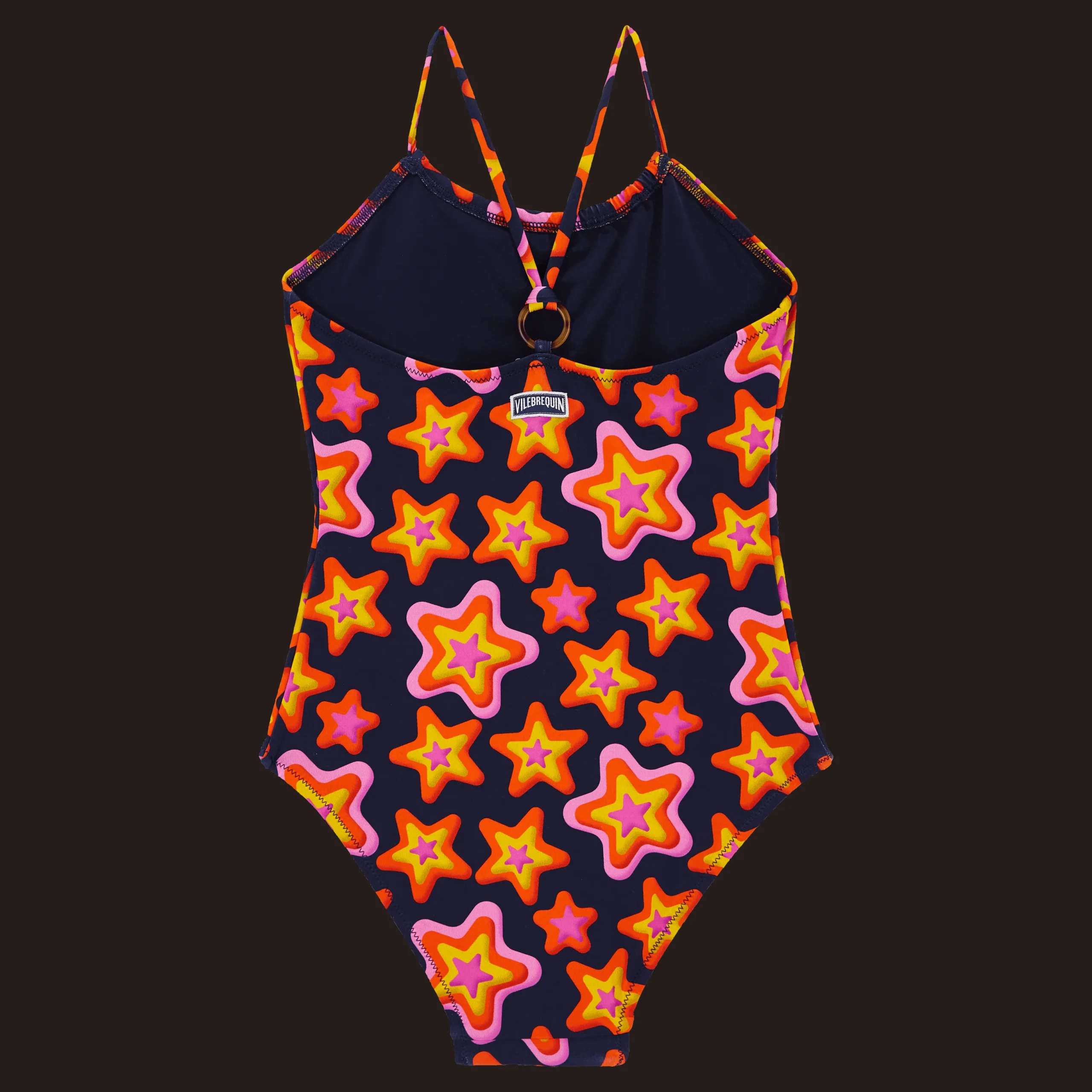 New Vilebrequin Girls One-Piece Swimsuit Stars Gift Navy/Blue