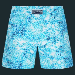 Outlet Vilebrequin Girls Swim Trunks Flowers Tie & Dye Navy/Blue