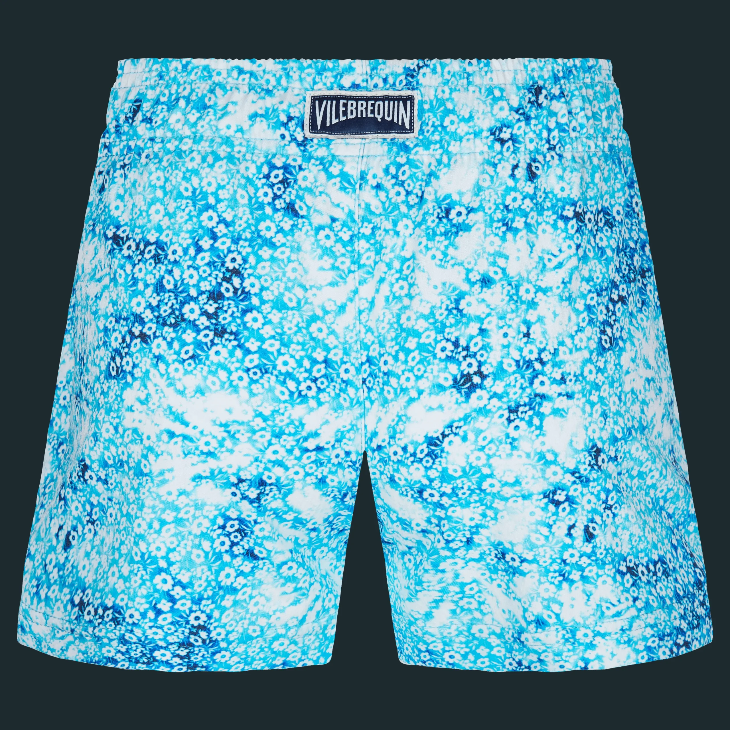 Outlet Vilebrequin Girls Swim Trunks Flowers Tie & Dye Navy/Blue