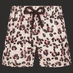 Discount Vilebrequin Girls Swim Trunks Turtles Leopard Straw/Yellow