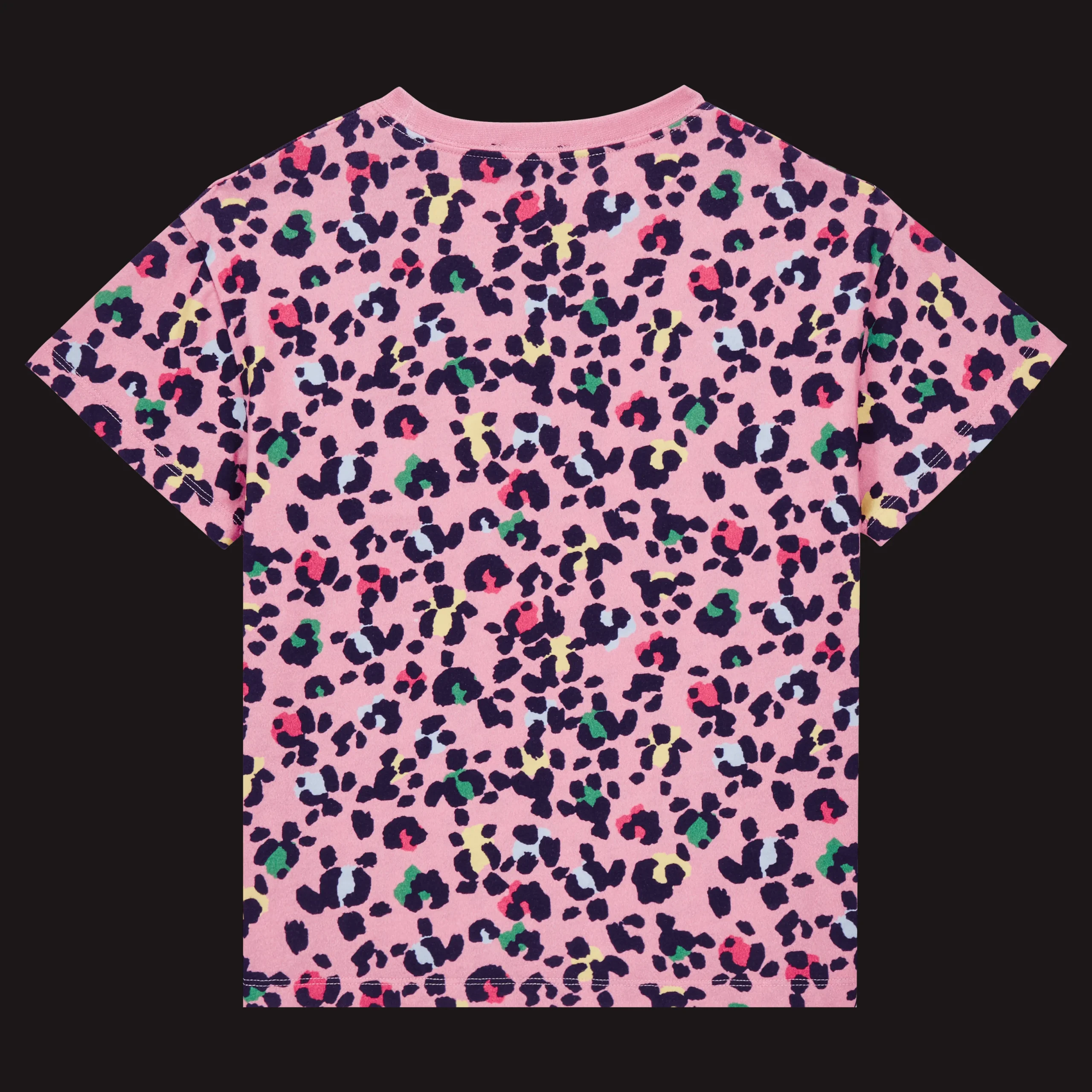 Sale Vilebrequin Girls T-Shirt Turtles Leopard Candy/Pink