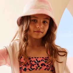 Shop Vilebrequin Kids Bucket Hat Tie & Dye Starfruit/Pink