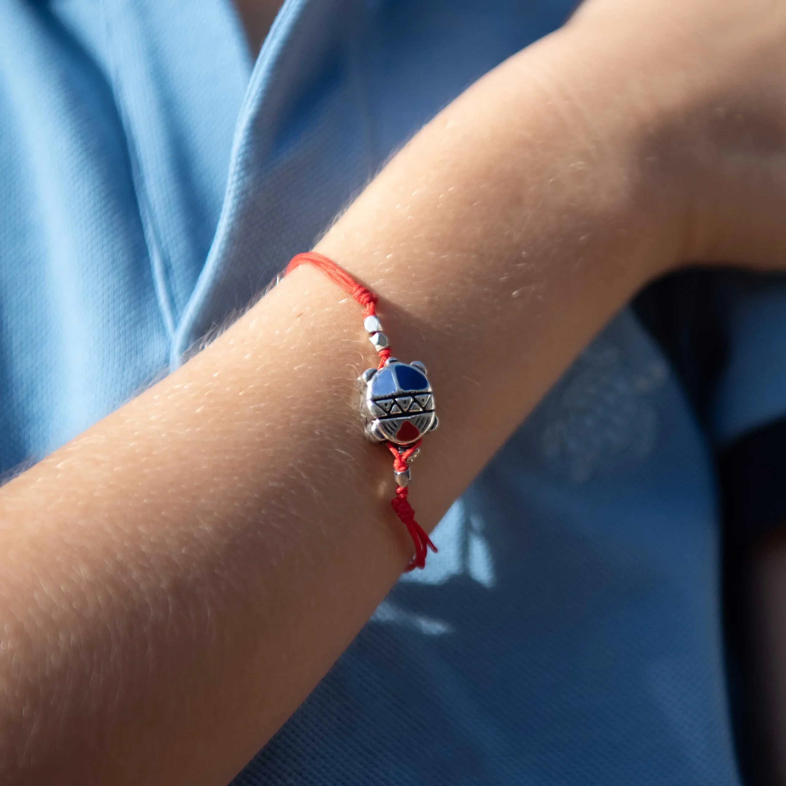 Clearance Vilebrequin Kids String Enameled Turtle Bracelet - X Gas Bijoux Poppy Red/Red