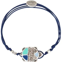 Outlet Vilebrequin Kids String Enameled Turtle Bracelet - X Gas Bijoux Navy/Blue