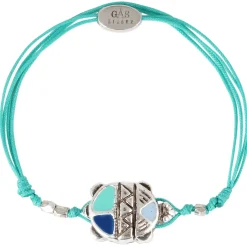 Clearance Vilebrequin Kids String Enameled Turtle Bracelet - X Gas Bijoux Lagoon/Blue