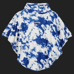 New Vilebrequin Kids Terry Poncho Tie & Dye Navy/Blue