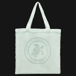Fashion Vilebrequin Linen Turtle Unisex Tote Bag Mineral Dye Water Green/Green