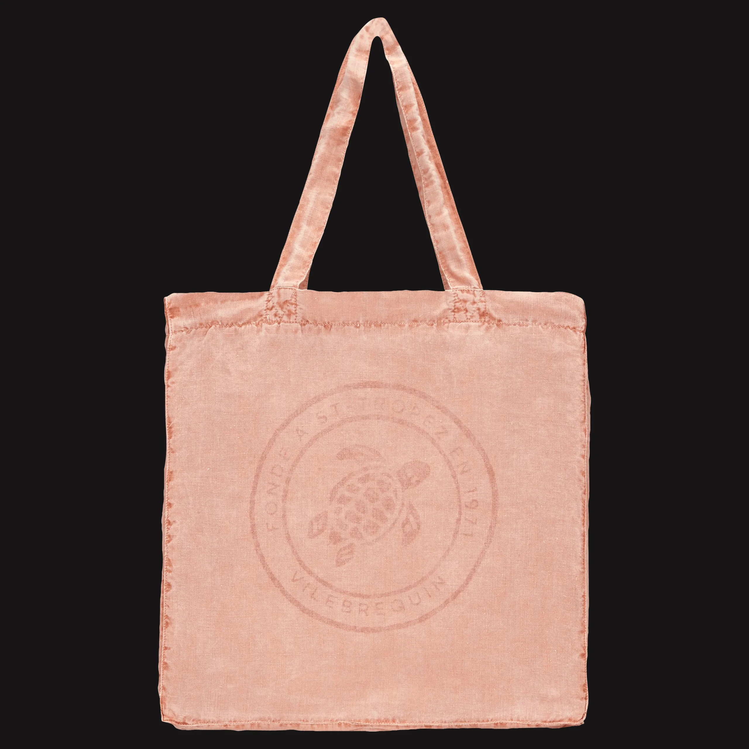 Hot Vilebrequin Linen Turtle Unisex Tote Bag Mineral Dye Pottery/Orange