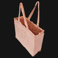Hot Vilebrequin Linen Turtle Unisex Tote Bag Mineral Dye Pottery/Orange