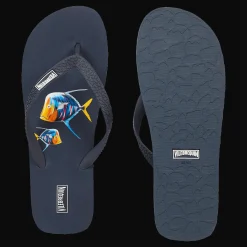 Best Sale Vilebrequin Men Beach Flip Flops Piranhas Navy/Blue