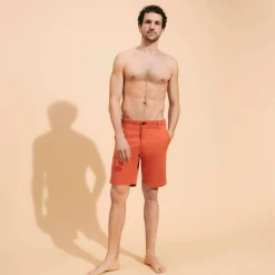 Sale Vilebrequin Men Bermuda Solid Rust/Orange
