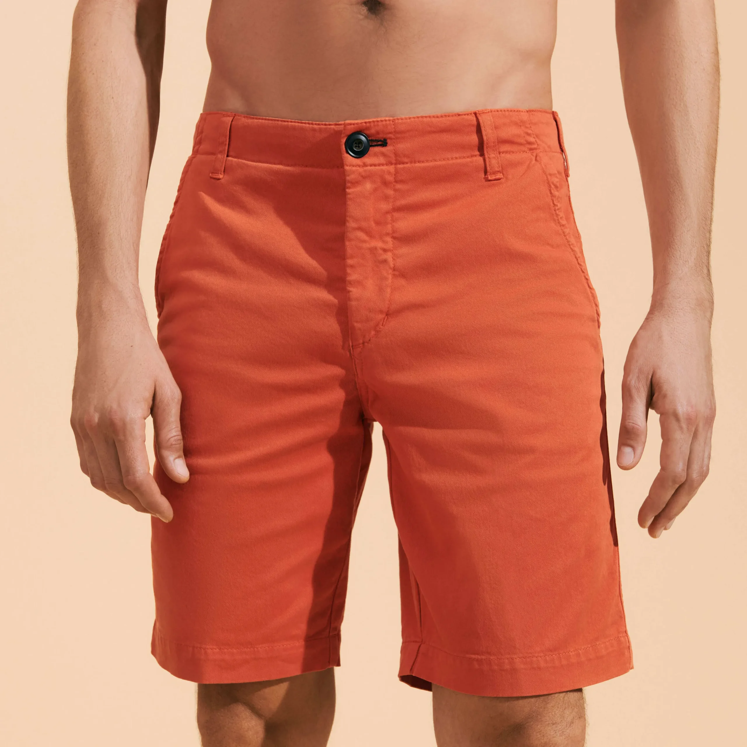 Sale Vilebrequin Men Bermuda Solid Rust/Orange